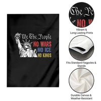 No Kings No ICE No Wars Garden Flag Statue of Liberty We The People Freedom