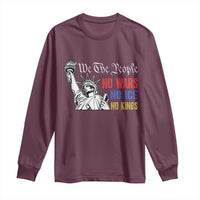 No Kings No ICE No Wars Long Sleeve Shirt Statue of Liberty We The People Freedom