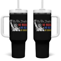 No Kings No ICE No Wars Tumbler With Handle Statue of Liberty We The People Freedom