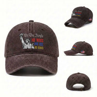 No Kings No ICE No Wars Washed Cotton Baseball Cap Statue of Liberty We The People Freedom