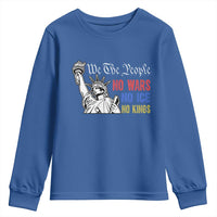 No Kings No ICE No Wars Youth Sweatshirt Statue of Liberty We The People Freedom