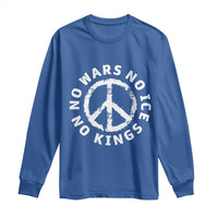 No Kings No ICE No Wars Long Sleeve Shirt Peace Sign Anti War Freedom Activist