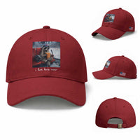 Hockey Mom Raccoon Iced Coffee Baseball Cap I Live Here Now