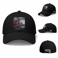 Hockey Mom Raccoon Iced Coffee Baseball Cap I Live Here Now