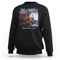 Hockey Mom Raccoon Iced Coffee Sweatshirt I Live Here Now
