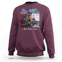 Hockey Mom Raccoon Iced Coffee Sweatshirt I Live Here Now