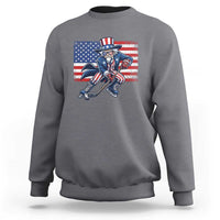 Uncle Sam Hockey Player 4th of July American Flag Sweatshirt