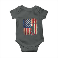 USA Hockey Bigfoot Baby Onesie Patriotic Sasquatch American Flag 4th of July