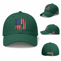 USA Hockey Bigfoot Baseball Cap Patriotic Sasquatch American Flag 4th of July