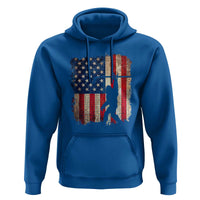 USA Hockey Bigfoot Hoodie Patriotic Sasquatch American Flag 4th of July