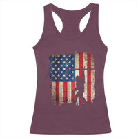 USA Hockey Bigfoot Racerback Tank Top Patriotic Sasquatch American Flag 4th of July