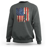 USA Hockey Bigfoot Sweatshirt Patriotic Sasquatch American Flag 4th of July