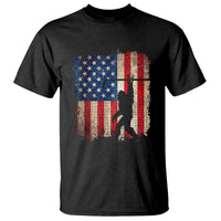 USA Hockey Bigfoot T Shirt Patriotic Sasquatch American Flag 4th of July