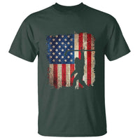 USA Hockey Bigfoot T Shirt Patriotic Sasquatch American Flag 4th of July