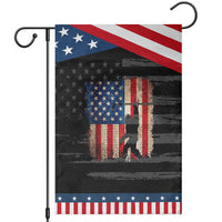 USA Hockey Bigfoot Patriotic Garden Flag Sasquatch American Flag 4th of July