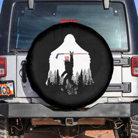 Bigfoot USA Ice Hockey 4th of July Spare Tire Cover Funny Sasquatch Patriotic American Flag