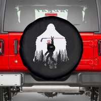 Bigfoot USA Ice Hockey 4th of July Spare Tire Cover Funny Sasquatch Patriotic American Flag