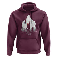 Bigfoot USA Ice Hockey 4th of July Hoodie Funny Sasquatch Patriotic American Flag