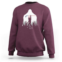 Bigfoot USA Ice Hockey 4th of July Sweatshirt Funny Sasquatch Patriotic American Flag