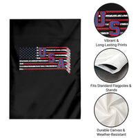 Ice Hockey Sticks American Flag Garden Flag Patriotic Hockey Fan