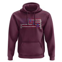 Ice Hockey Sticks American Flag Hoodie Patriotic Hockey Fan