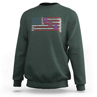 Ice Hockey Sticks American Flag Sweatshirt Patriotic Hockey Fan