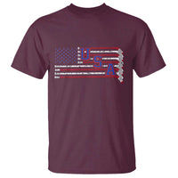 Ice Hockey Sticks American Flag T Shirt Patriotic Hockey Fan