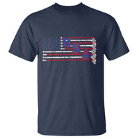 Ice Hockey Sticks American Flag T Shirt Patriotic Hockey Fan