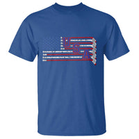 Ice Hockey Sticks American Flag T Shirt Patriotic Hockey Fan