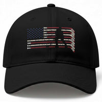 Patriotic Ice Hockey Sticks American Flag Baseball Cap