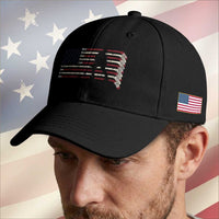 Patriotic Ice Hockey Sticks American Flag Baseball Cap