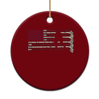 Patriotic Ice Hockey Sticks American Flag Ceramic Ornament