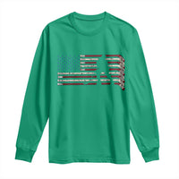 Patriotic Ice Hockey Sticks American Flag Long Sleeve Shirt
