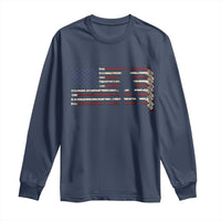 Patriotic Ice Hockey Sticks American Flag Long Sleeve Shirt