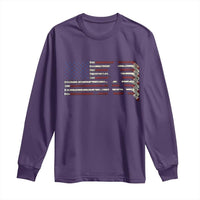 Patriotic Ice Hockey Sticks American Flag Long Sleeve Shirt
