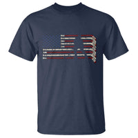 Patriotic Ice Hockey Sticks American Flag T Shirt