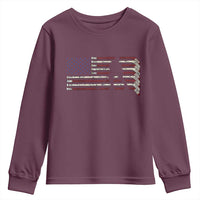 Patriotic Ice Hockey Sticks American Flag Youth Sweatshirt