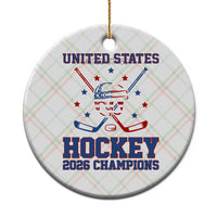 Hockey Champions 2026 Ceramic Ornament Patriotic Ice Hockey Fan