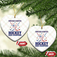 Hockey Champions 2026 Ceramic Ornament Patriotic Ice Hockey Fan