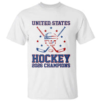 Hockey Champions 2026 T Shirt Patriotic Ice Hockey Fan