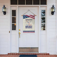 Hockey Champions 2026 Patriotic Garden Flag Ice Hockey Fan