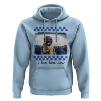 Hockey Mom Raccoon Iced Coffee Hoodie I Live Here Now