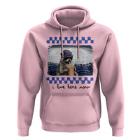 Hockey Mom Raccoon Iced Coffee Hoodie I Live Here Now
