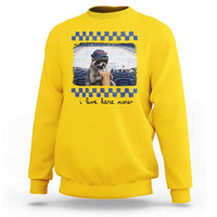 Hockey Mom Raccoon Iced Coffee Sweatshirt I Live Here Now