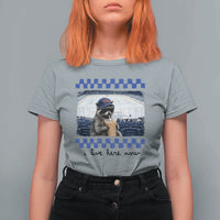 Hockey Mom Raccoon Iced Coffee T Shirt For Women I Live Here Now