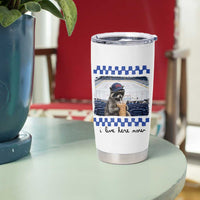 Hockey Mom Raccoon Iced Coffee Tumbler Cup I Live Here Now