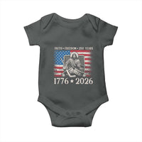 250 Years Faith and Freedom Christian Baby Onesie Jesus Hockey Player 4th of July American Flag