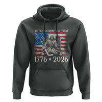 250 Years Faith and Freedom Christian Hoodie Jesus Hockey Player 4th of July American Flag
