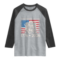 250 Years Faith and Freedom Christian Raglan Shirt Jesus Hockey Player 4th of July American Flag