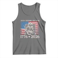 250 Years Faith and Freedom Christian Tank Top Jesus Hockey Player 4th of July American Flag